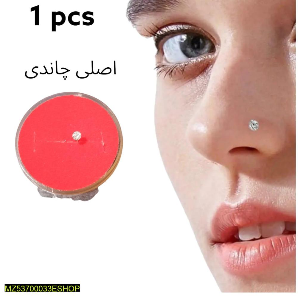 Women's pure chandi nose pin