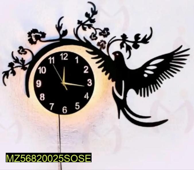Analog wall clock with light