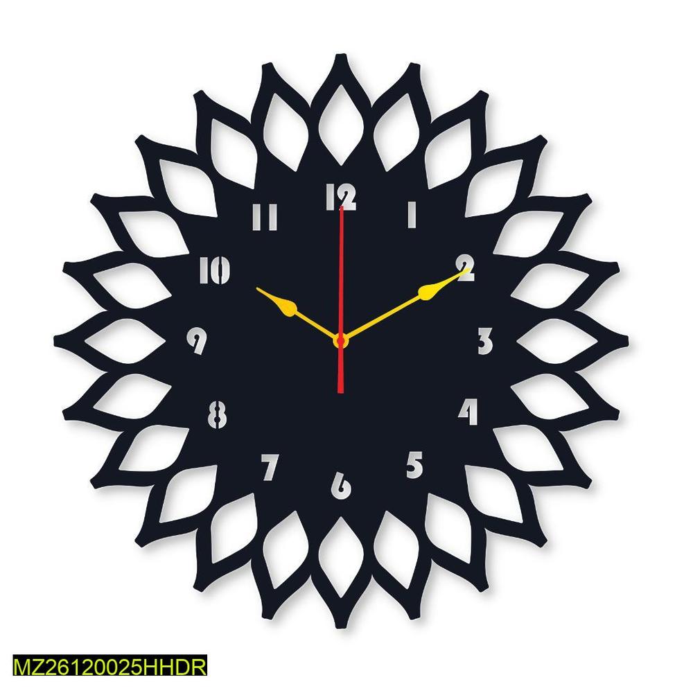 Sun round analog wall clock