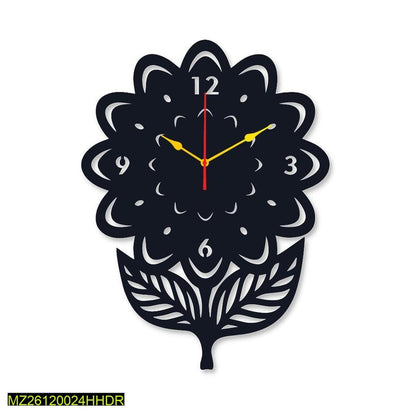 Flower round analog wall clock