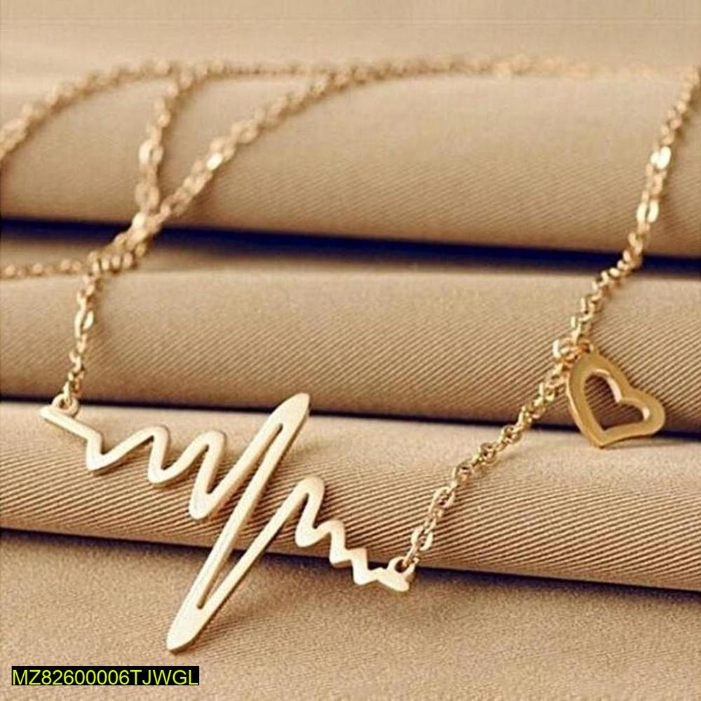 Women's heart beat style pendant