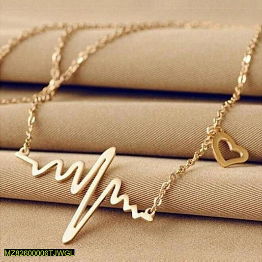 Women's heart beat style pendant