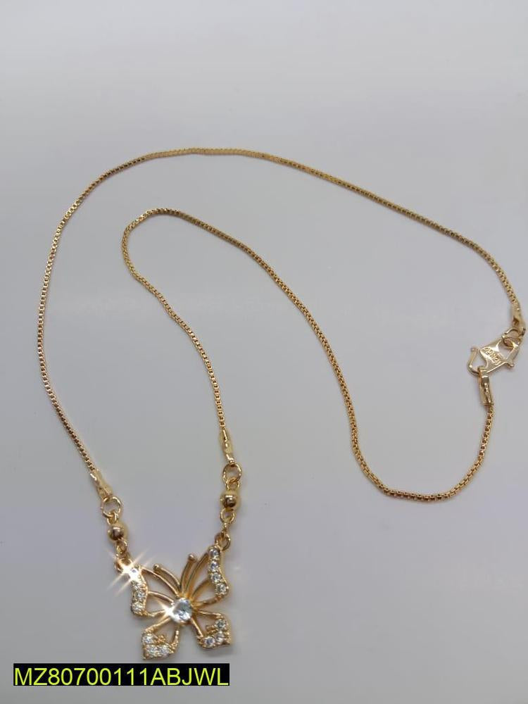 Hanging butterfly gold plated pendant