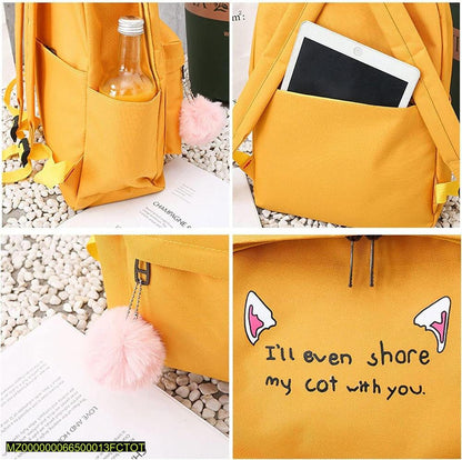 17 inch casual backpack 4 PCs set