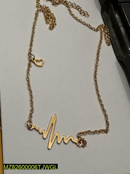 Women's heart beat style pendant
