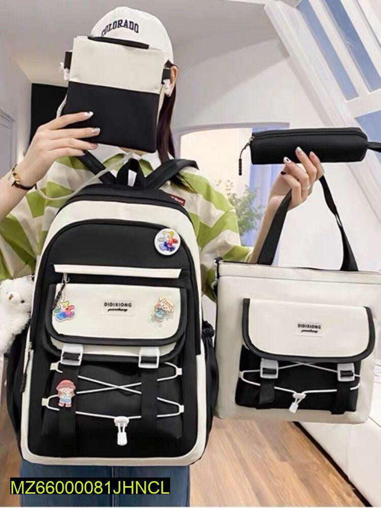 Women's casual backpack 4 PCs set