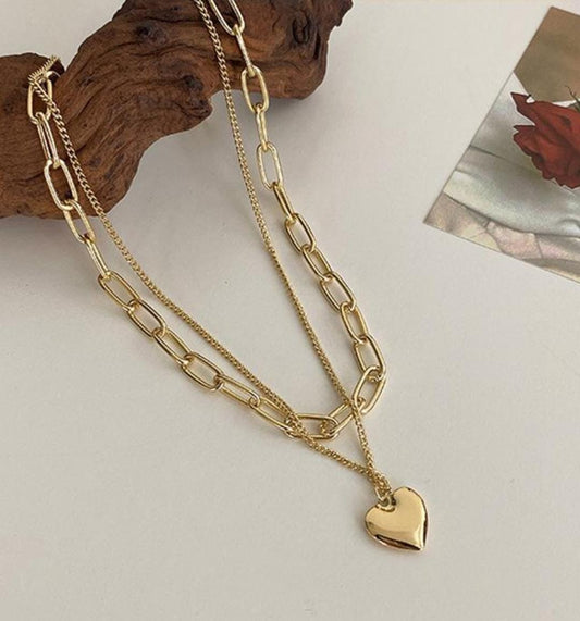 2-Layered Beautiful Heat Pendant Necklace - Stylish & Trendy Jewelry | T4Trendz