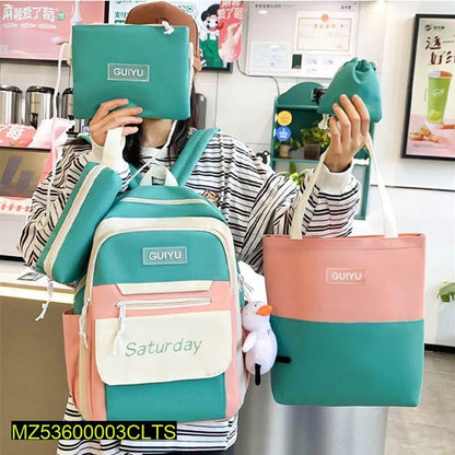 Chroma carry 5 PCs nylon backpack set