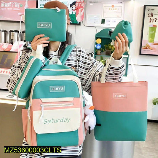 Chroma carry 5 PCs nylon backpack set