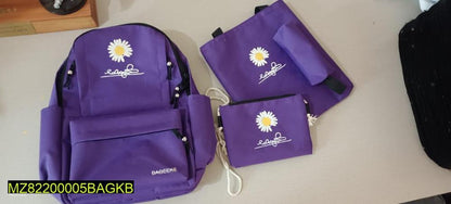 Flora printed casual backpack pack of 4 pcs