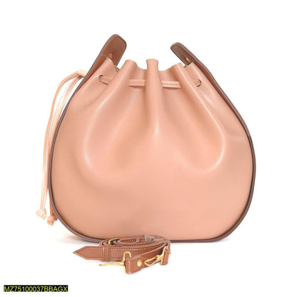 Bali pu leather bucket bag