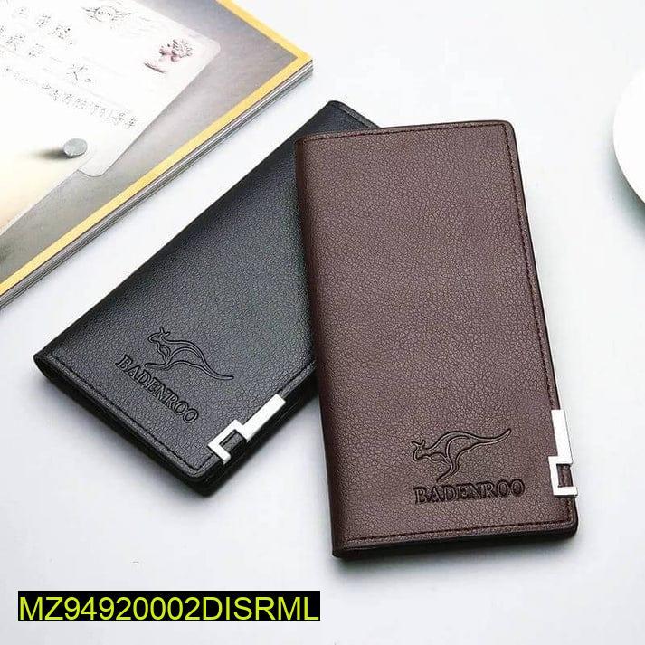 Casual leather long wallet
