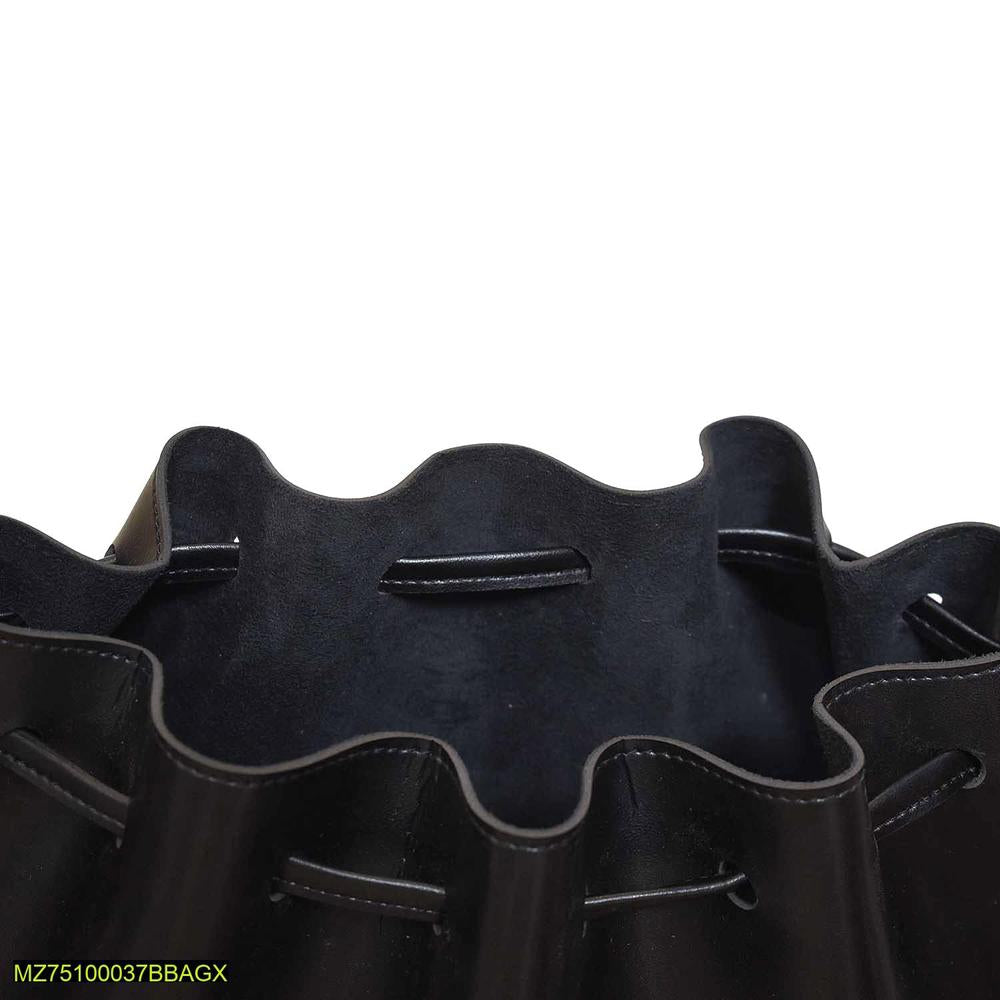 Bali pu leather bucket bag