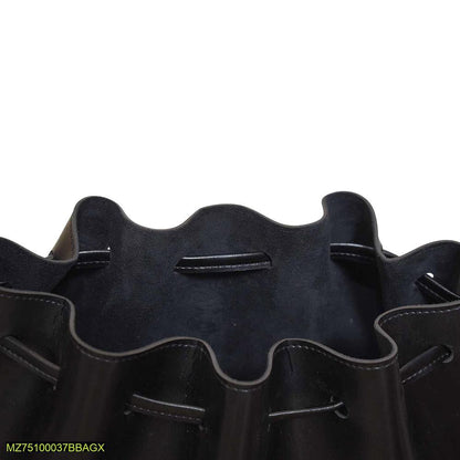 Bali pu leather bucket bag