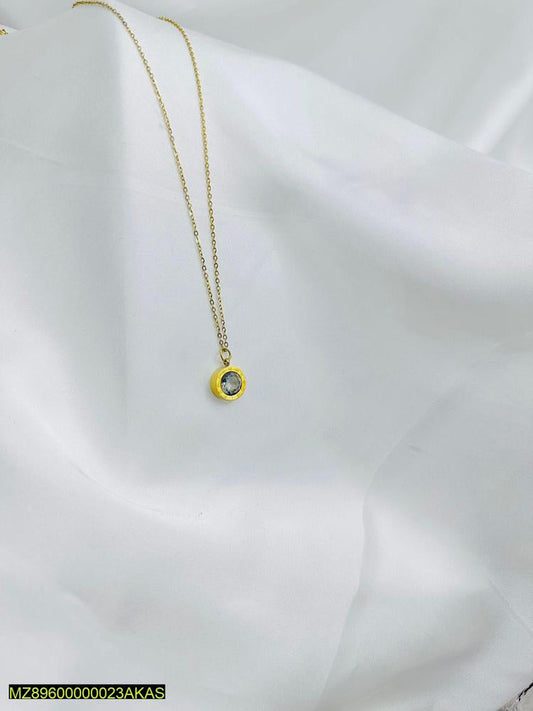 Round trendy gold plated pendant