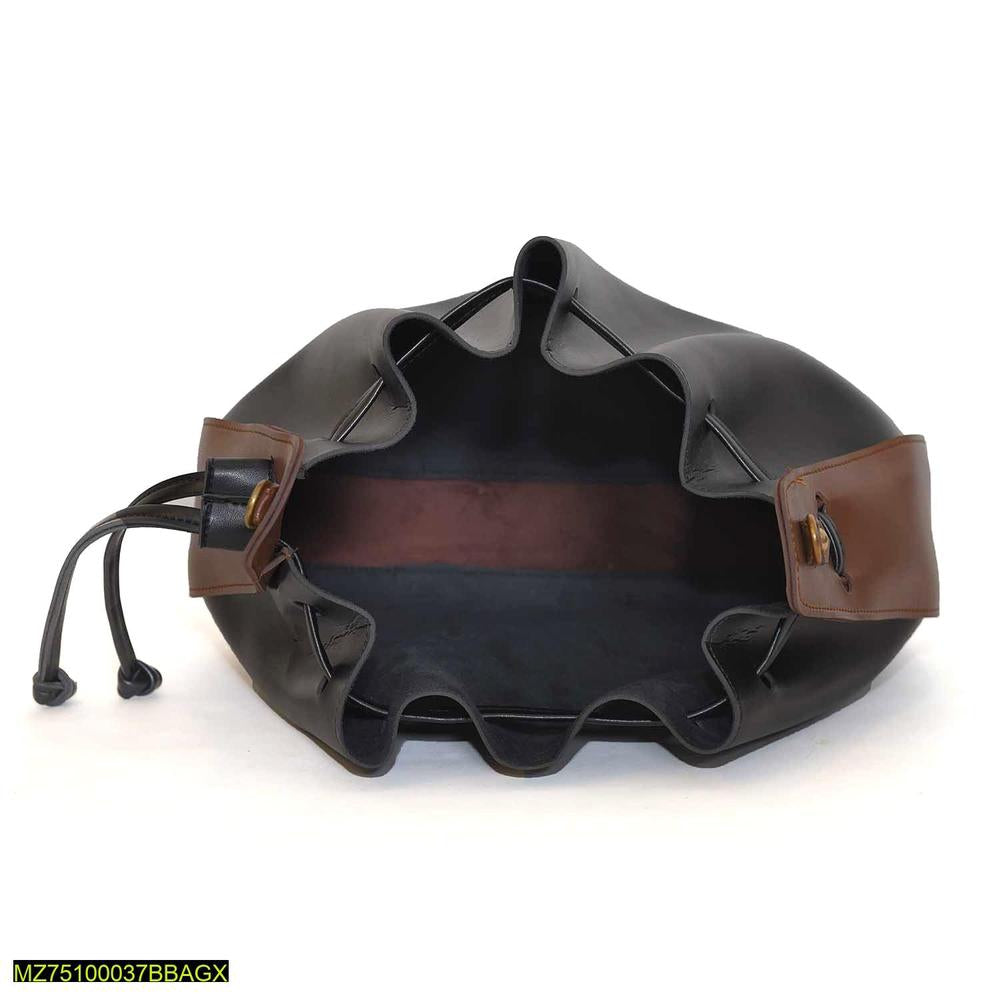 Bali pu leather bucket bag
