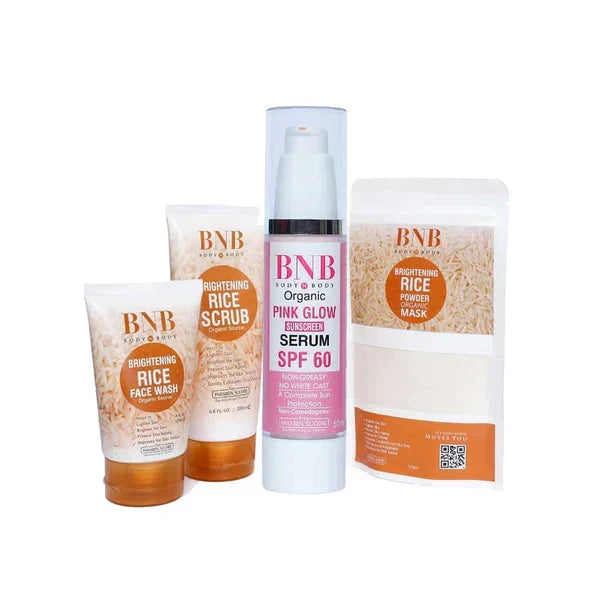 BNB Opulent Glow Bundle (Rice Extract Kit + Pink Glow SPF60)