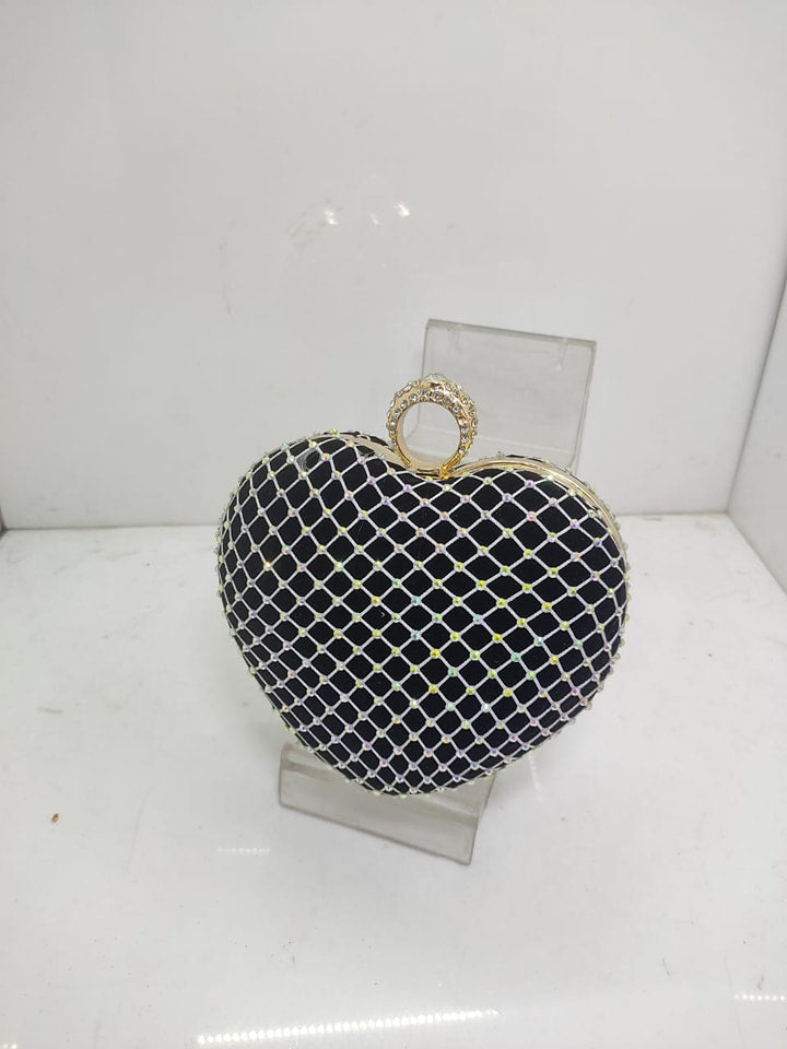 Heart shape fancy women clutch