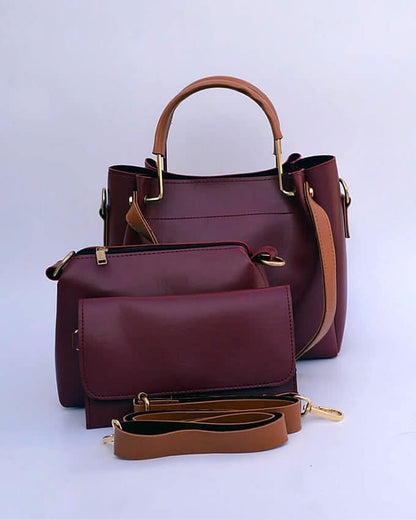 women premium quality three pcs handbags set