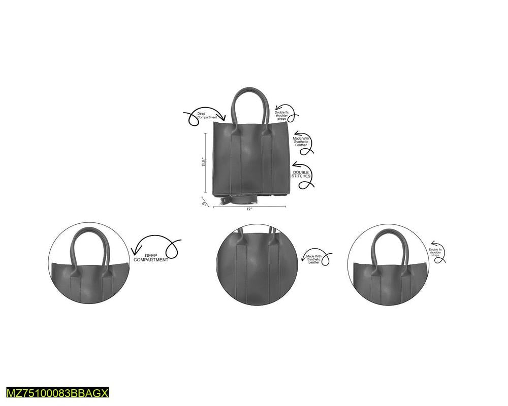 Women pu leather Alberta tote bag