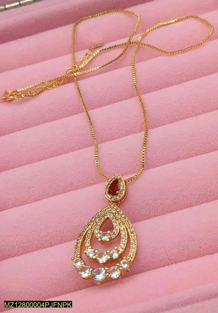 Triple drop zircon pendant