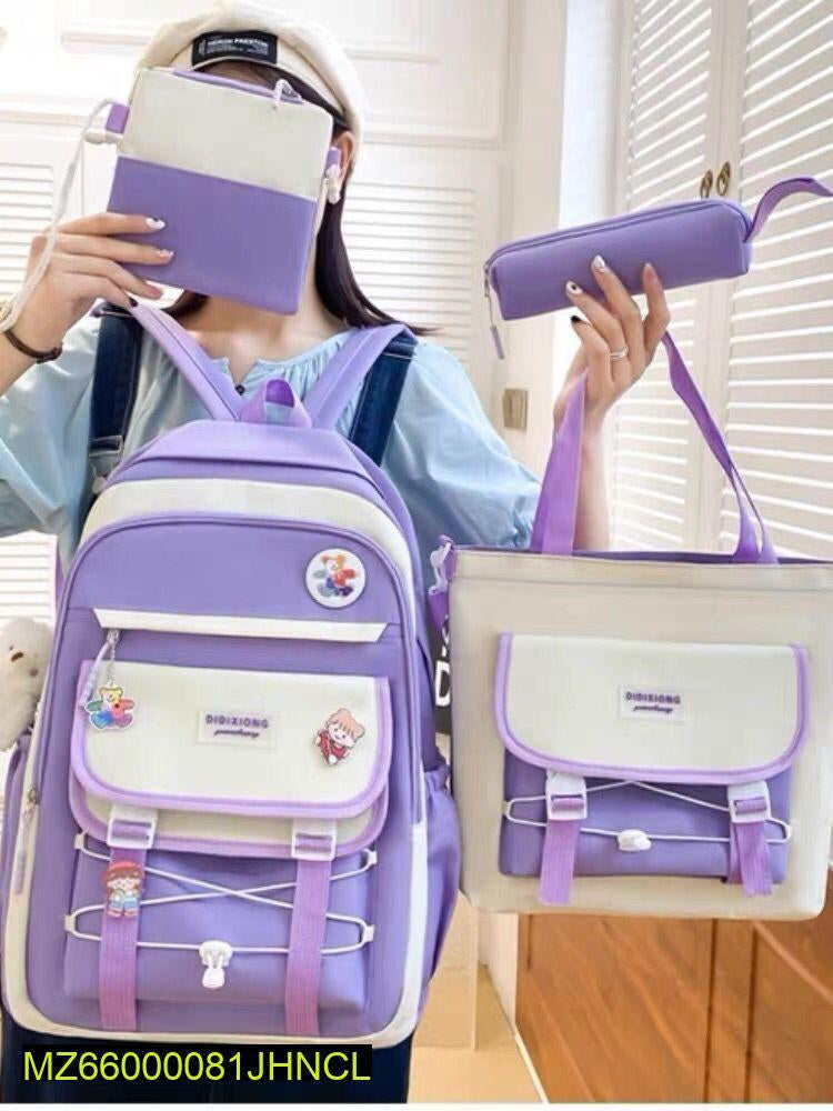 Women's casual backpack 4 PCs set