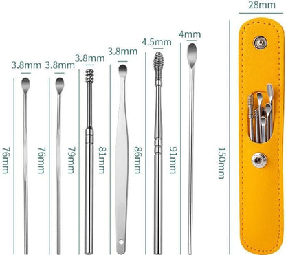 Ear wax cleaning pick tool set