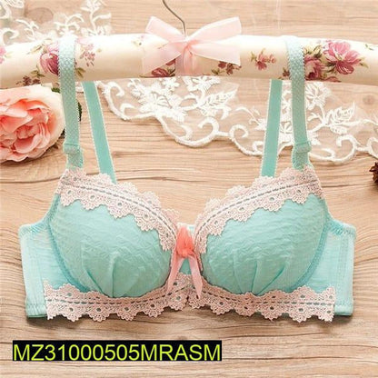 Cotton net lace work padded bikni set