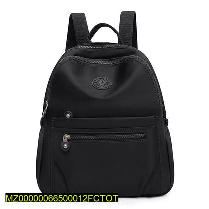 Plane front zipper casual backpack
