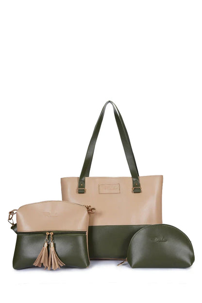 PeachBlack Combo 3 Piece women handbags set
