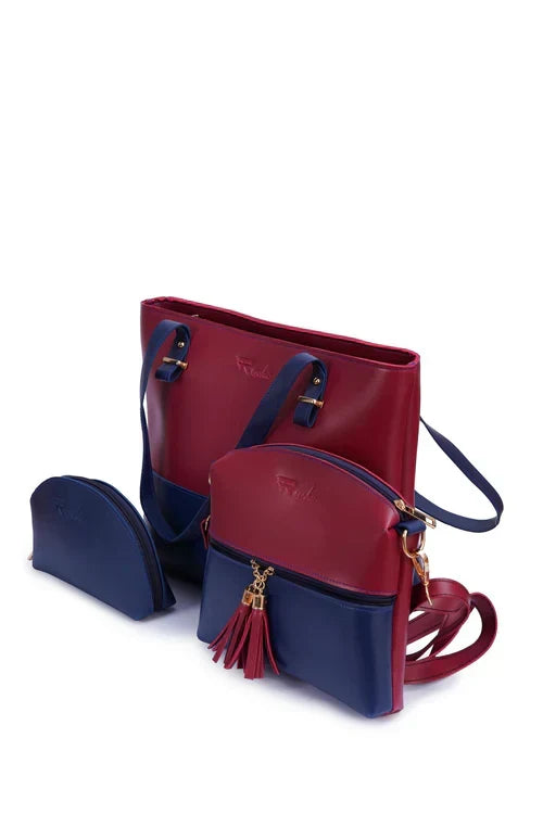 PeachBlack Combo 3 Piece women handbags set