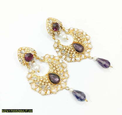 Traditional gold plated earrings