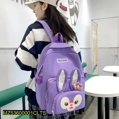 Rabbit style 5 PCs nylon backpack set