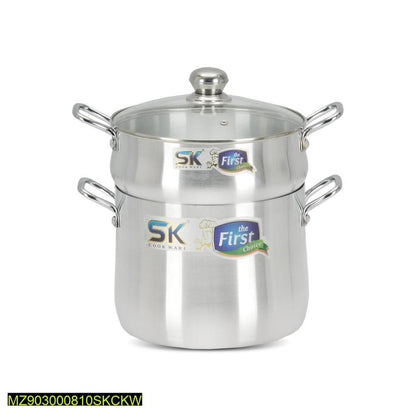 Metal Finish Couscousera Steamer Pot