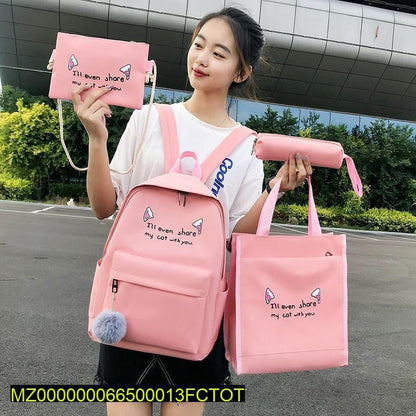 17 inch casual backpack 4 PCs set