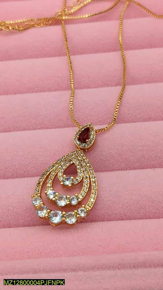 Triple drop zircon pendant