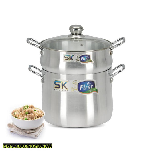 Metal Finish Couscousera Steamer Pot