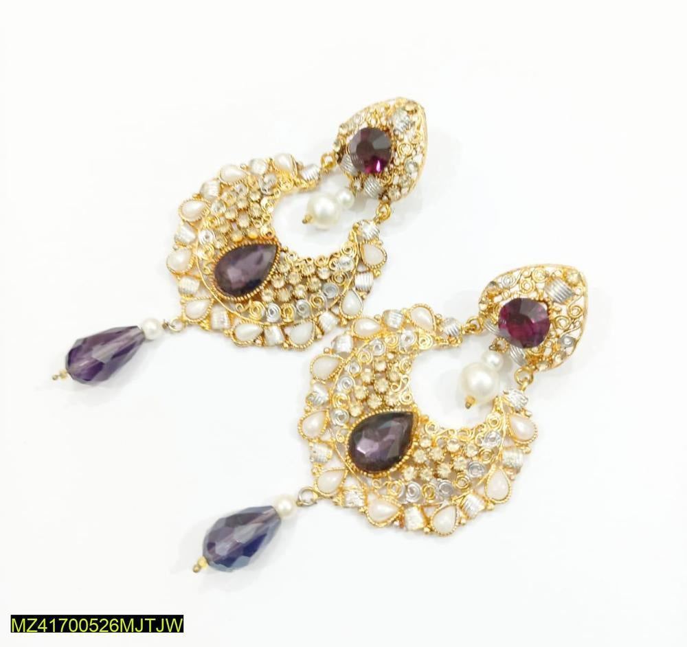 Traditional gold plated earrings