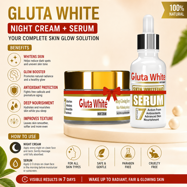 BUY 1 GET 1 OFFER! ( Buy Gluta White Cream Get Gluta White Serum Free) Limited time offer