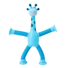 Telescopic Giraffe Pop Lights Tube - Sensory Suction Cup Toy for Kids | Stress Relief & Fun Play