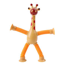 Telescopic Giraffe Pop Lights Tube - Sensory Suction Cup Toy for Kids | Stress Relief & Fun Play