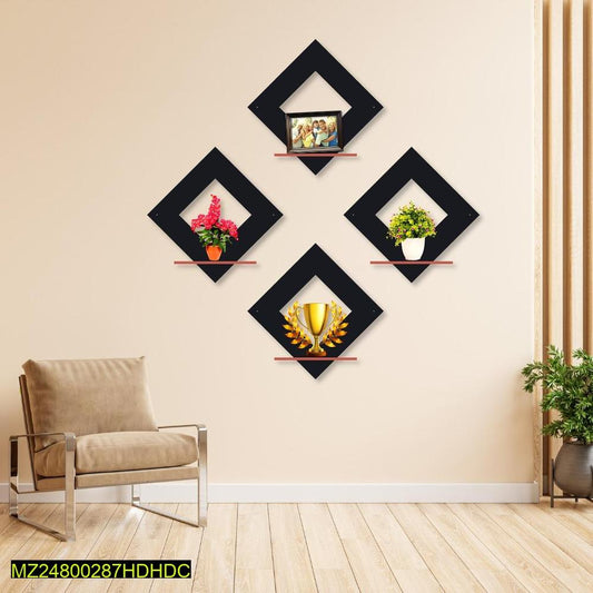 Diamond wall hanging shelves pack of 4