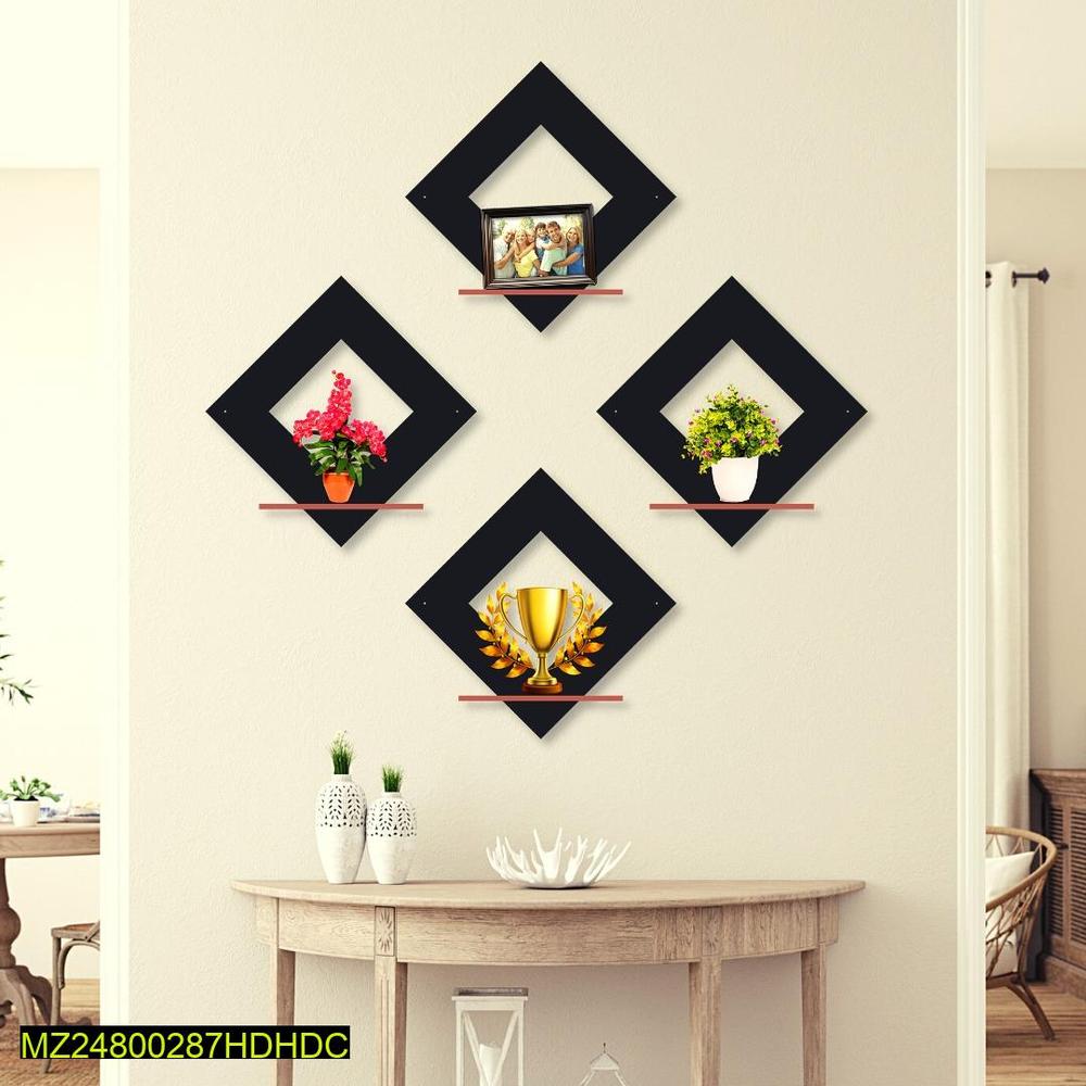 Diamond wall hanging shelves pack of 4