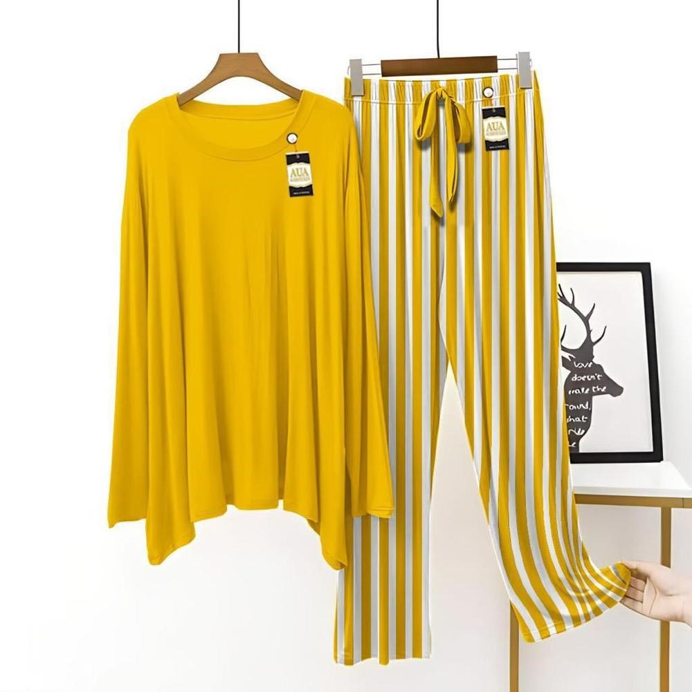 women 2 pcs night wear with lining trouser