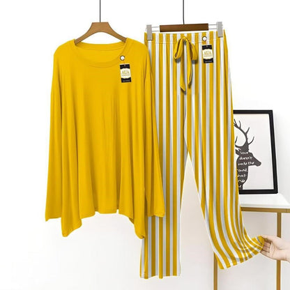 women 2 pcs night wear with lining trouser