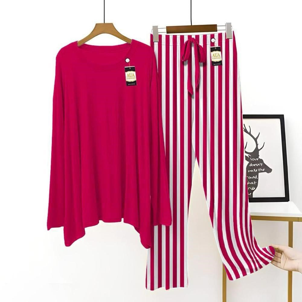 women 2 pcs night wear with lining trouser