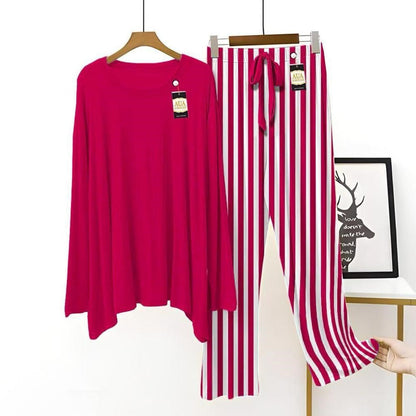 women 2 pcs night wear with lining trouser