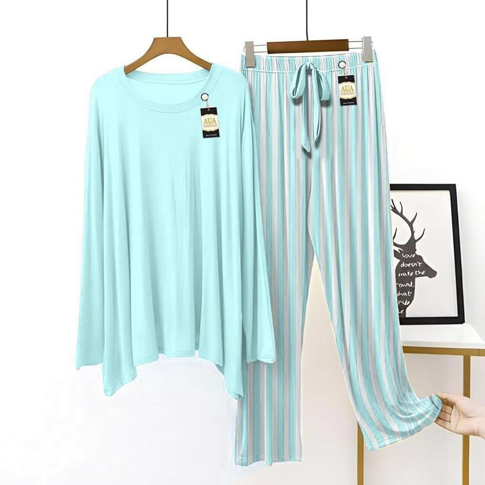 women 2 pcs night wear with lining trouser