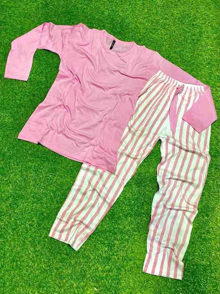 women 2 pcs night wear with lining trouser