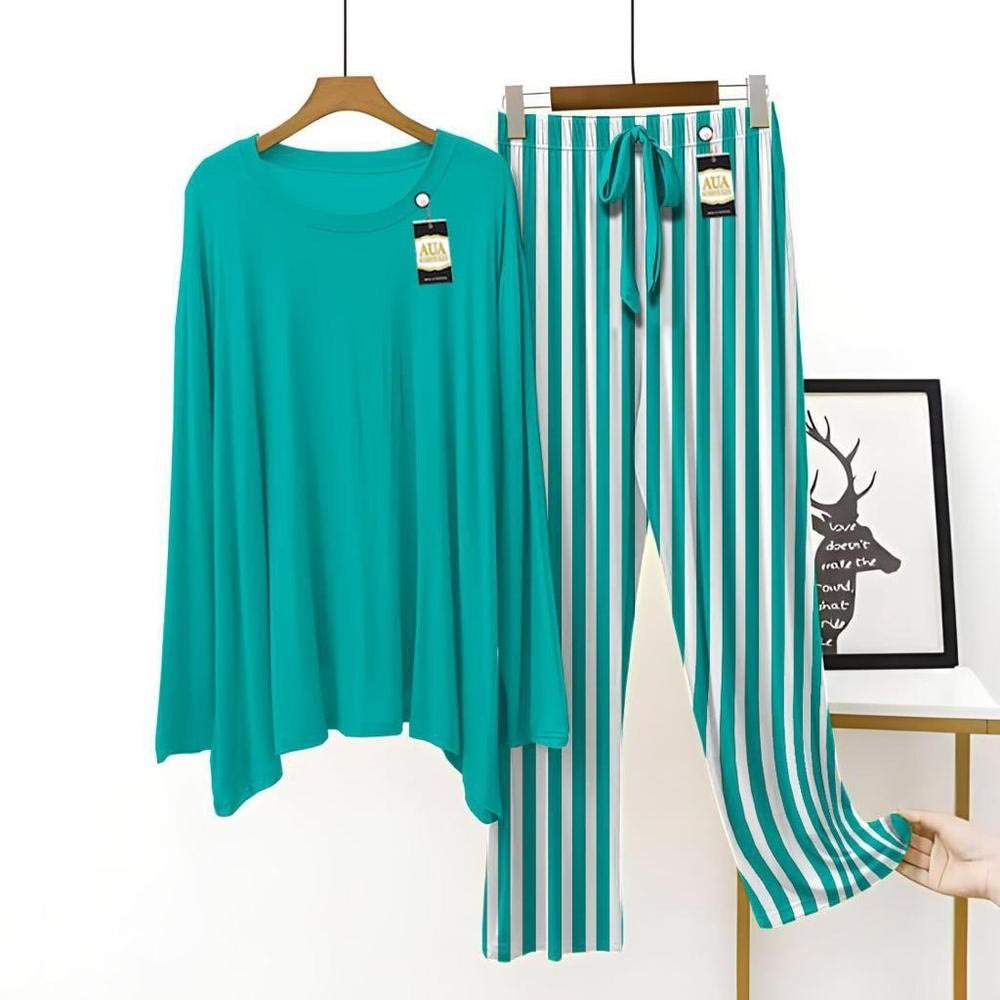 women 2 pcs night wear with lining trouser